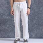 The Lifestyle Co Linen Relaxed-Fit Regular Trousers