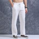 The Lifestyle Co Linen Relaxed-Fit Regular Trousers
