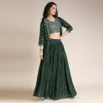 Embroidered Ready to Wear Lehenga & Choli with Jacket