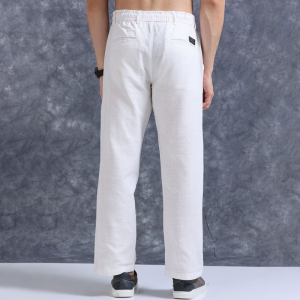 The Lifestyle Co Linen Relaxed-Fit Regular Trousers