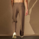 Men Baggy Fit Pleated Trousers